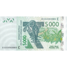 P317Cj Burkina Faso - 5000 Francs Year 2011
